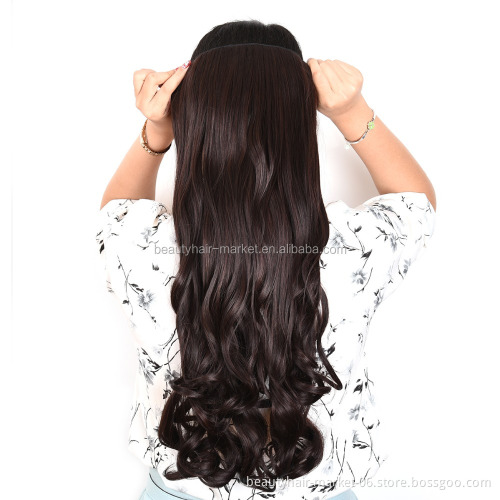 2016 new design no shed different synthetic hair weaves on clips mix color #2 #33